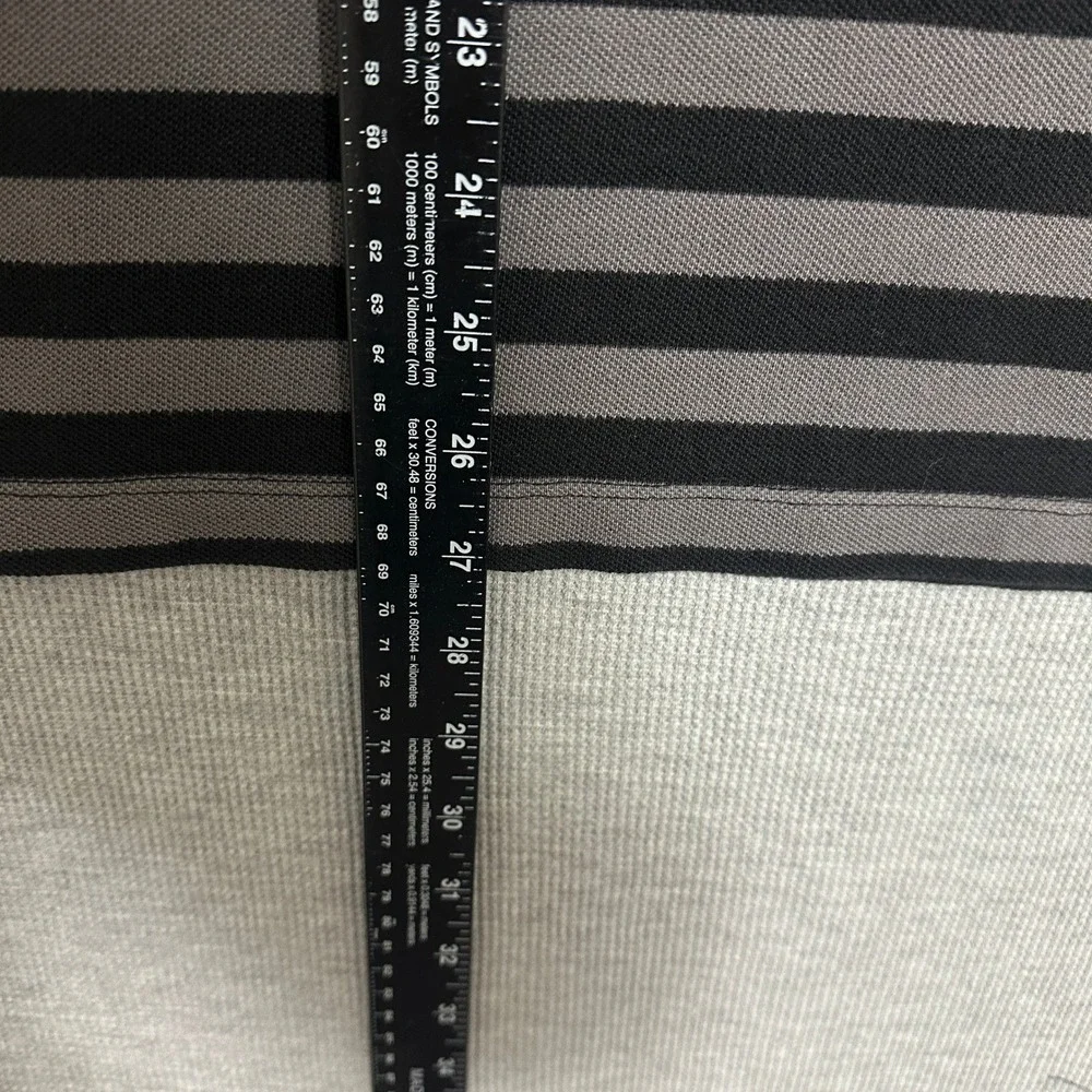 Burberry Brit Gray Black Striped Short Sleeve Polo Shirt Mens Size XXL